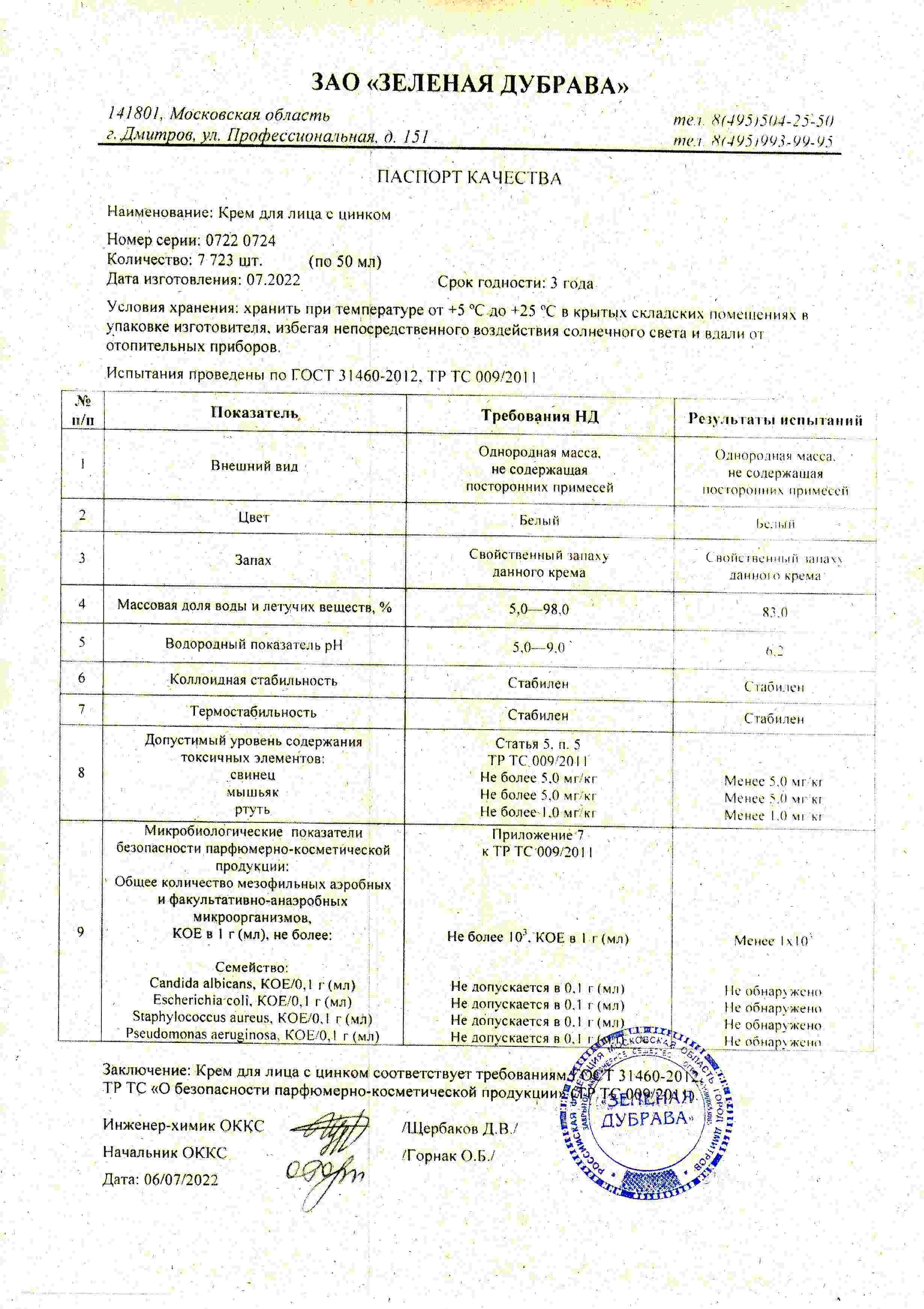 Паспорт №072022